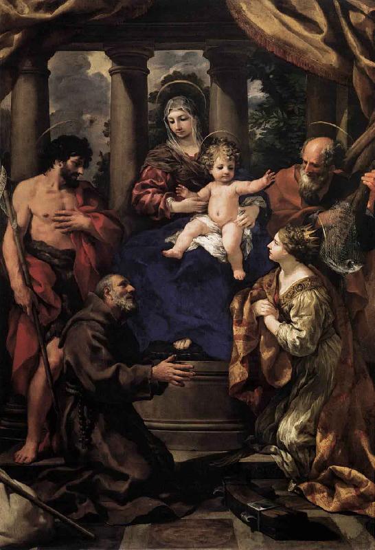 Pietro da Cortona Virgin and Child with Saints oil painting image